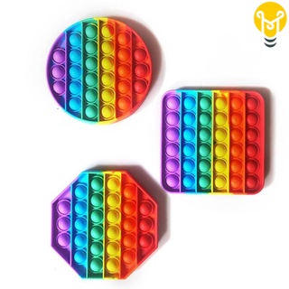 Rainbow Pop It fidget Toys Unicorn Push Bubble Fidget Sensory Stress Reliever#COD (1)