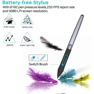 ¤HUION Inspiron H640P Graphics Drawing Tablet Battery-Free Stylus