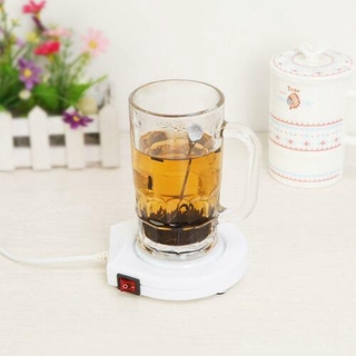 Warmer Heater Pad Electric Powered 220V White Electric Powered Cup Warmer Heater Pad Coffee Tea Milk Mug Office Kitchen House (7)