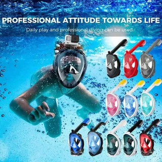 Full Face Snorkeling Mask For GoPro & Action Cameras L/XL