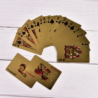 tarot cards 1 Set Highgrade Gold Foil Plated Poker Card Family meet games Gold Foil Playing Cards