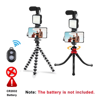MAMEN Smartphone Vlogging Kit Video Recording Equipment with Tripod Fill Light Shutter for Camera (5)