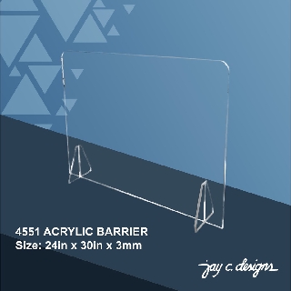 Acrylic Barrier/ Shield/ Divider- Jay C. Designs 4551 (1)
