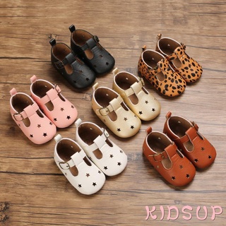 KIDSUP-Baby Girls Princess Shoes, Non-Slip Soft Sole T-Strap Mary Jane Flats Shoes