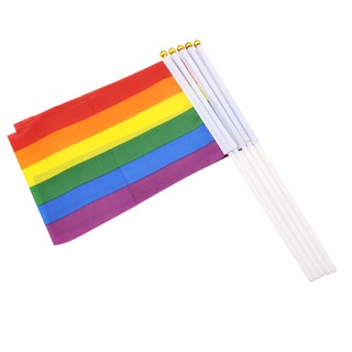 Rainbow LGBT Gay Pride Carnival Festival Hand Waving Flags (1)