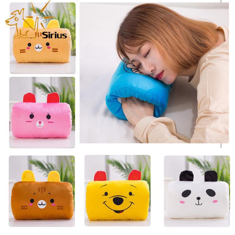 ❤️SIR❤️ 【Ready Stock】 Lovely Cute Cartoon Animal Hand Hold Pillow Warm Plush Office