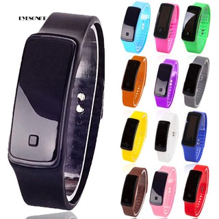 EYe❀~Fashion Digital LED Display Sports Jelly Silicone Band Men Women Wrist Watch