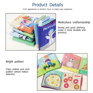 babiesbaby books☑◘Newborn Infant Soft Cloth Books Rustle Sound Baby Early Learning Education Strolle (8)