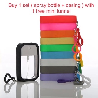 50ml Twisted US Touchland Spray Bottle with silicone case and keychain hook,Easy to refill