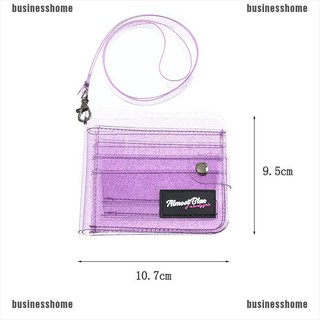 BHPH span-new New ID Pack Transparent PVC Folding Neck Small Wallet Change Wallet Card jelly (7)