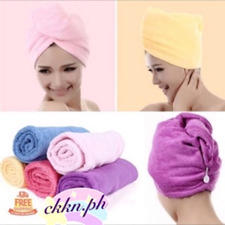 Microfiber Hair Drying Bath Towel Cap Spa Wrapt Quick Bath (1)