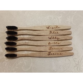 Personalized Laser Engraved Eco Friendly Bamboo Toothbrush