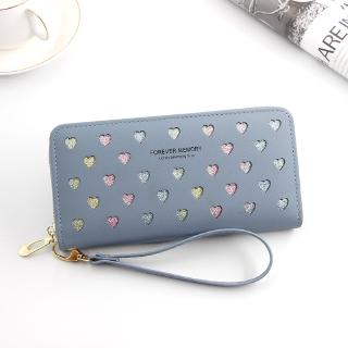 Korean version of the new clutch bag zipper large capacity hollow small love female long wallet