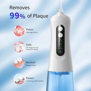 Water Flosser Professional Cordless Dental Oral Irrigator - 300ML Portable and Rechargeable IPX7 Wat