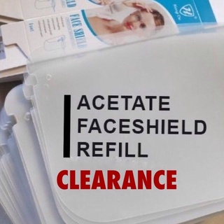 Acetate Face Shield Refill Only CLEARANCE