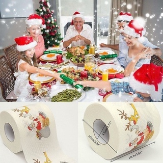 iMATCHME Log Pulp Christmas Toilet Paper Roll Santa Claus Elk Toilet Paper Christmas Decoration (4)