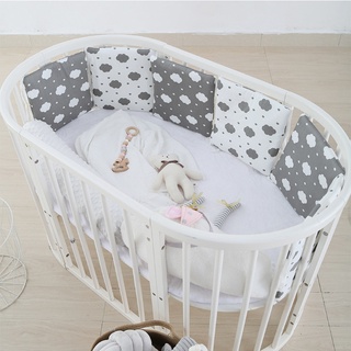 SOME 6 Pcs Baby Cot Bumper Newborn Bed Soft Cotton Protector Pillows Infant Cushion Mat Nursery Bedding