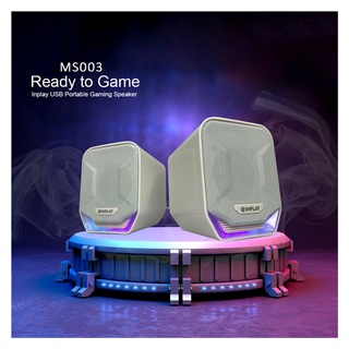 Genuine INPLAY (MS-003) RGB MOBILE GAMING & MUSIC SPEAKER, COLOR WHITE