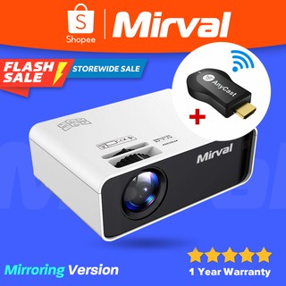 [2020 New] Mirval K8 1080P LED Mini Projector Portable 4K Upgraded 3000 Lumens Home Theater TV Proje