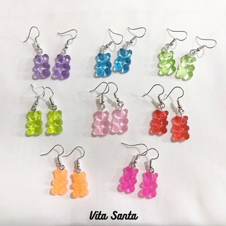 [Vita Santa] Realistic Gummy Bear Dangling Cute Earrings