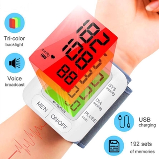 【Ready Stock】Home Digital Wrist Blood Pressure Tonometer Automatic Pulse Gauge BP Monitor with Double Pressure Detection Machine High Accuracy Sphygmomanometer (1)