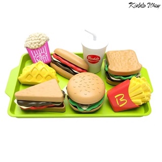 Mini Kitchen toys Play House Burger set Toys Simulation Food DIY Cooking Toys For Kids
