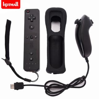 Wireless Remote Controller + Nunchuck with Silicone Case Accessories for Nintendo Wii Game Console (2)
