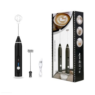 Mini Electric Milk Frother Handheld Rechargeable Operated Whisk Mixer Stirrer Coffee Egg Beater
