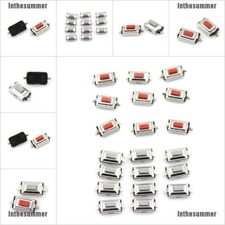 Inthesummerლ 10Pcs/Set 3*6*2.5Mm Tactile Push Button Switch Tact Switch Micro Switch 2-Pin