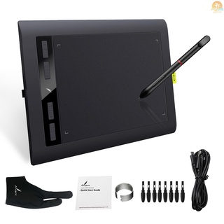 Acepen AP1060 Professional 10*6 Inch Art Digital Graphics Drawing Tablet Pad Board Kit with Battery-free Stylus 8192 Levels Pressure 8 Express Keys Compatible with Windows 10/8/7 & Mac OS & Android for Drawing Teaching Online Course