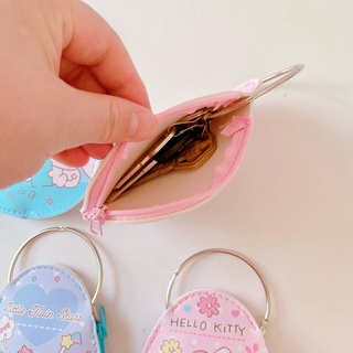 Cartoon Cute Creative Coin Purse Melody Portable Key Case Japanese Cinnamoroll Babycinnamoroll Anti-Scratch Leather Key Case