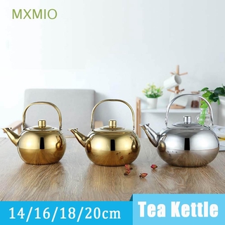 MXMIO Removable Tea Kettle Lightweight Infuser Kettle Tea Pot Silve or Gold With Strainer 1PC Craft Coffee Fast Boil Water Filters