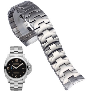 Fit Panerai strap men's steel belt PAM441 111 stainless steel butterfly buckle watch chain accessori