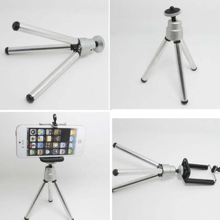 360°Rotatable Metal Tripod Mount + Phone Holder for iPhone (1)
