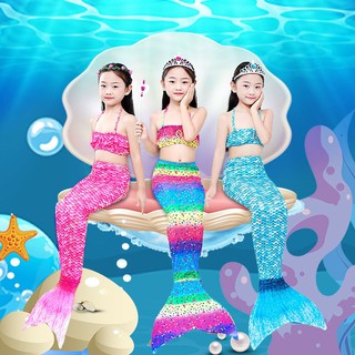 Superuiai Girl Mermaid Princess Adult Tail Swimsuit