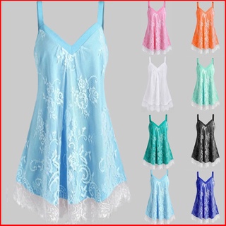 Lace Patchwork Women Summer V Neck Halter Tops Casual Sleeveless Tunic Shirt Female Sexy Camisole (1)