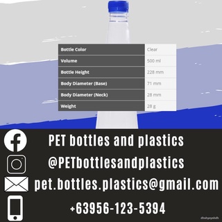 【Ready Stock】▥Bestseller= 100 pcs empty 500ml PET plastic bottle container set w/ caps for Milktea,