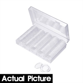 Clear Coin Protector Case Coin Collection Coin Storage Box Coin Capsules Containers (9)