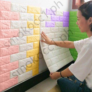 DIY Self Adhensive 3D wall sticker Brick Living Room Decor Foam Waterproof Wallpaper wall paper