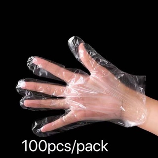 100 Pcs/pack Disposable Plastic Gloves Food Handling Safety Gloves Cleaning Gloves