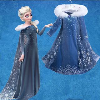 Snow Queen Frozen 2 Elsa Dress Party Princess Kids Birthday Anna Outfit Christmas Cosplay Clothing