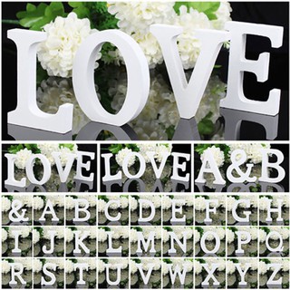 【COD】1 Pc White Wooden Letters Alphabet Home Decoration