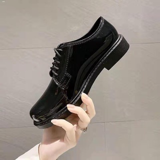 Men Oxfords☢☏Leather shoes men's British style college student single shoes high black work shoes po