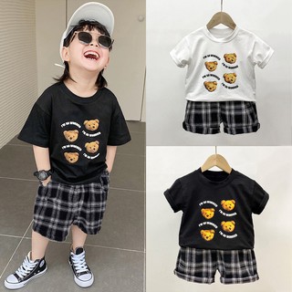 Baby Steps Terno for Kids Boys Girls Tshirt Shorts 2 Piece Set Kids Shirt