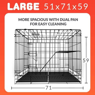 cheapest high quality cat cage 2 layers two levels with stairs and plastic tray pans pan bi-level