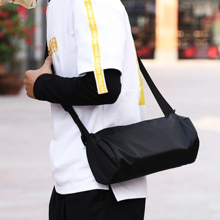 Men's Street Hip Hop Style Shoulder Bag Sports Waterproof Cylinder Messenger Bag