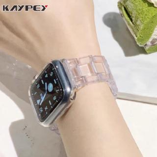 clear Watch strap for apple watch 5 4 band 42mm 38mm transparent steel iwatch series SE 6 5 4 3/2/1 watchband 44mm 40mm (1)
