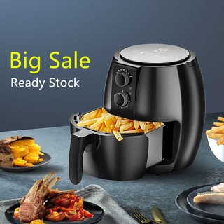 [Ready Stock] Air Fryer 4.5L Oil-Free BBQ Low Calorie Easily Cook Chicken French Fries