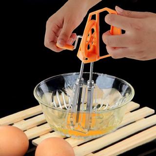 Stainless Steel Double Rotary Egg Beater Kitchen Gadget Labor Tools