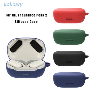 KOK Silicone Shell Protective Cover Shell Anti-fall Earphone Case for-JBL Endurance Peak 2 Wireless Bluetooth-compatible
